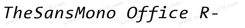 TheSansMono Office R字体转换